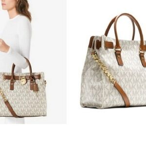 Michael Kors SIGNATURE HAMILTON SAFFIANO SATCHEL SIZE- L